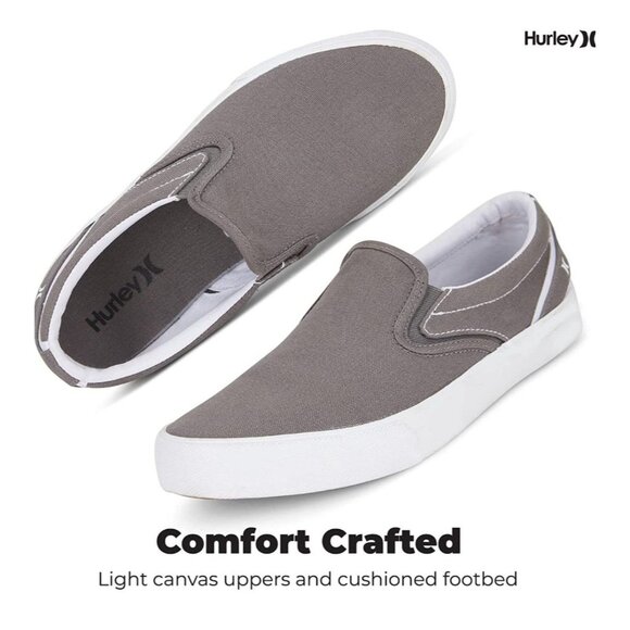 Hurley 8 Sneaker Men Arlo Slip On Canvas Casual Classic Shoe Minimalist - Picture 5 of 12